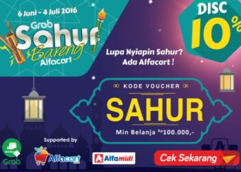 Grab Sahur Bareng Alfacart, Permudah Belanja Keperluan Sahur
