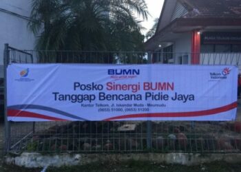 TelkomGroup Dirikan Posko Bencana dan Salurkan Bantuan di Pidie Jaya Aceh