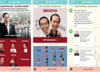 Voting Stiker Line Jokowi Dibuka
