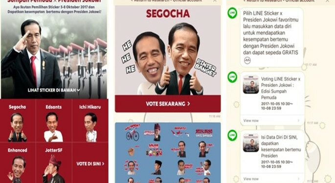 Voting Stiker Line Jokowi Dibuka