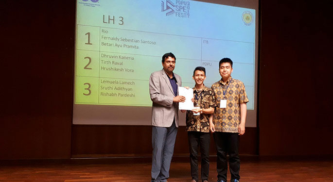 Tim Mahasiswa ITB Juara I Di Kompetisi SPE PDPU Fest 2017