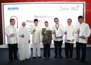 Menteri BUMN dan Imam Besar Masjid Istiqlal  Resmikan Smart Mosque Al Istiqomah Telkom Landmark Tower