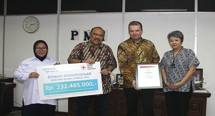 Siemens Indonesia Donasi Untuk Korban Gempa Lombok