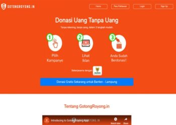 Gotongroyong.in Platform Donasi Tanpa Uang