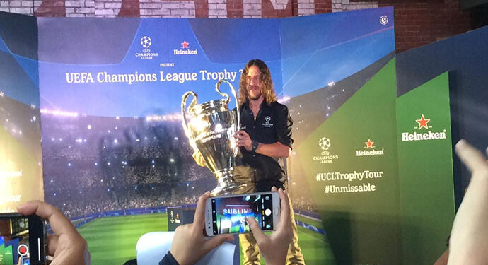 UEFA Champions League Trophy Tour 2019 Hadirkan Puyol dan Del Piero di Jakarta