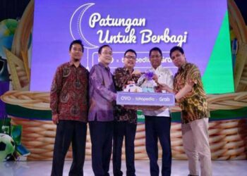 Kolaborasi OVO, Tokopedia, dan Grab Galang Donasi Digital