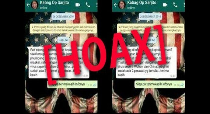Sebar Hoaks Virus Corona Diancam Denda Rp 1 Miliar
