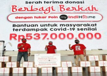 IndiHome Serahkan 3.000 Paket Sembako Senilai Rp537 Juta kepada Masyarakat Terdampak COVID-19 melalui Program Donasi Berbagi Berkah