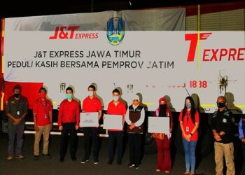 J&T Express Donasikan Bantuan Melalui Pemprov Jawa Timur