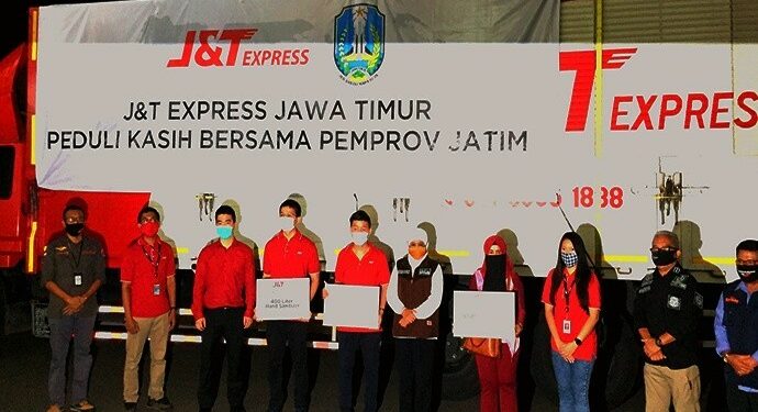 J&T Express Donasikan Bantuan Melalui Pemprov Jawa Timur