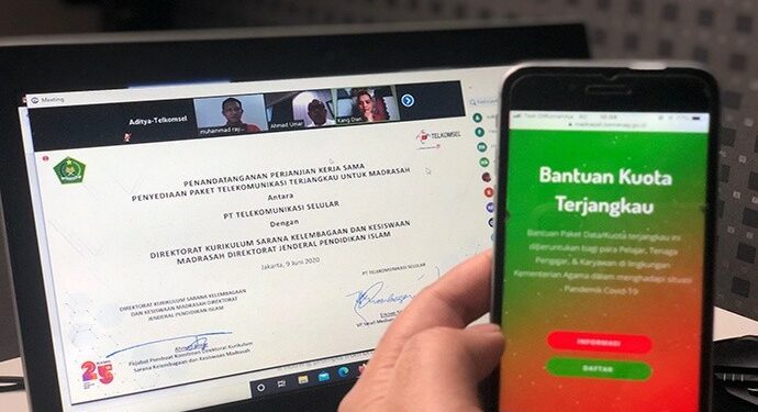 Kolaborasi Telkomsel dan Kemenag Sedia Kuota Terjangkau Bagi Madrasah