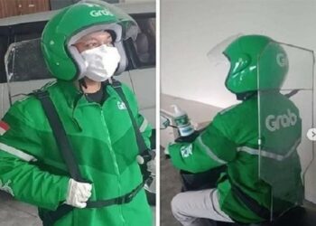 Pengemudi Ojek Grab Wajib Selfie dan Pakai Partisi