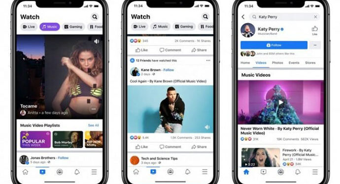 Facebook Gulirkan Fitur Video Musik