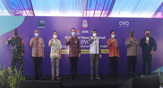 Ovo Digitalisasi Pasar Manado dengan Hadirkan QRIS
