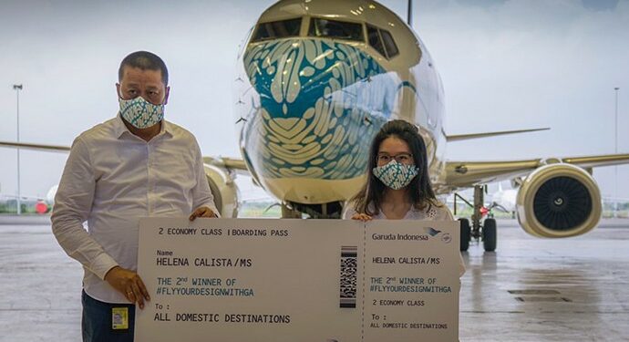 Karya Mahasiswi DKV UPH Hiasi Pesawat Garuda Indonesia