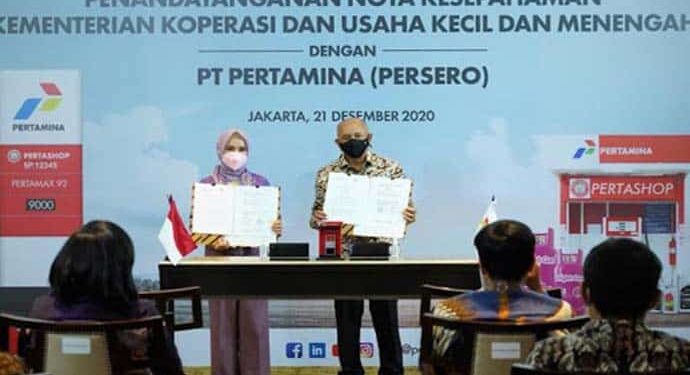 Kolaborasi Pertamina Dan KemenkopUKM Dorong Pertumbuhan Gerai Pertashope