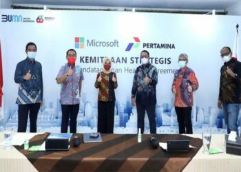 Perkuat Digitalisasi Pertamina Gandeng Microsoft