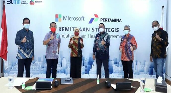 Perkuat Digitalisasi Pertamina Gandeng Microsoft