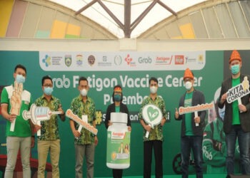 Fatigon, Grab dan Kemenkes Buka Vaccine Center di Palembang