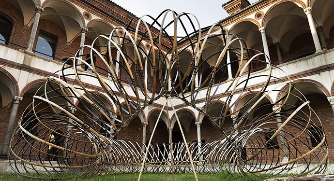 OPPO instalasi Bamboo Ring :|| Weaving a Symphony of Lightness and Form