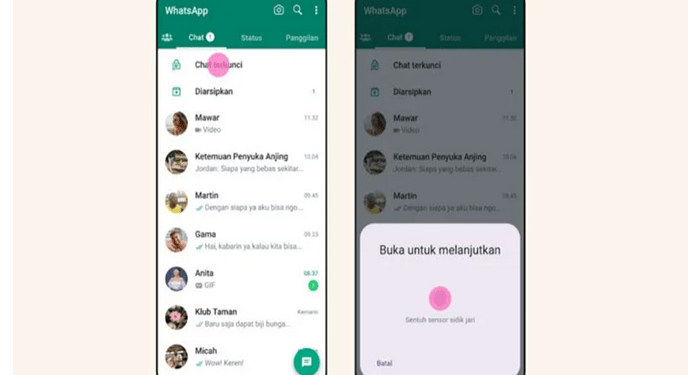 Whatsapp chat lock