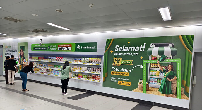 AlloFresh Hadirkan Kemudahan Belanja e-Grocery Lewat Dinding Belanja