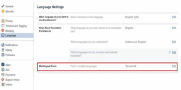 Sekarang Bisa Buat Post Facebook Dengan Banyak Bahasa
