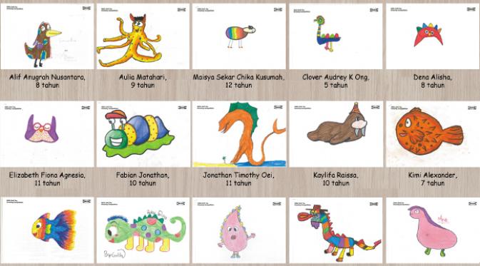 20 Gambar Karya Anak Indonesia Terpilih dalam Lomba Menggambar IKEA 2016 Tingkat Dunia