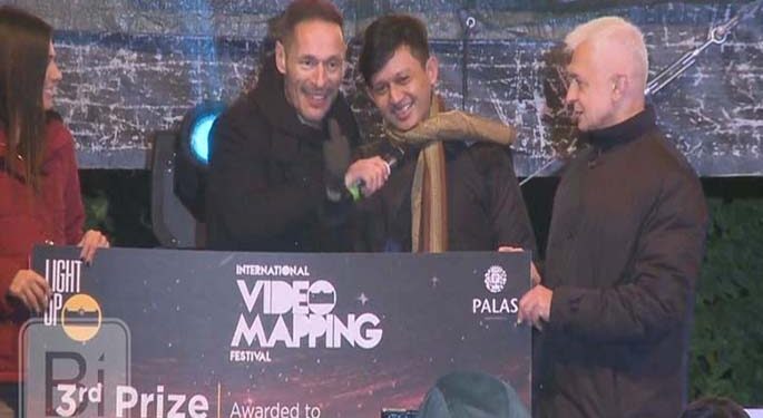Tim LZY Visual ITS Juara di Video Mapping Internasional 2017