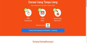 Gotongroyong.in Platform Donasi Tanpa Uang