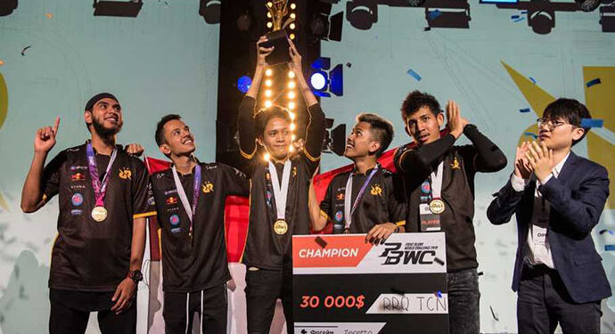 Tim e-Sport Indonesia Jadi Juara Dunia PBWC 2019