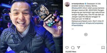 Sineas Ernest Prakasa Suka Dengan Fitur Samsung Galaxy S20 Series