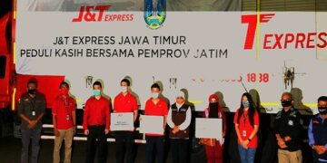 J&T Express Donasikan Bantuan Melalui Pemprov Jawa Timur