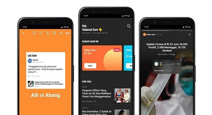 LINE Indonesia Fitur News Story, Share Comment, dan Mode Gelap