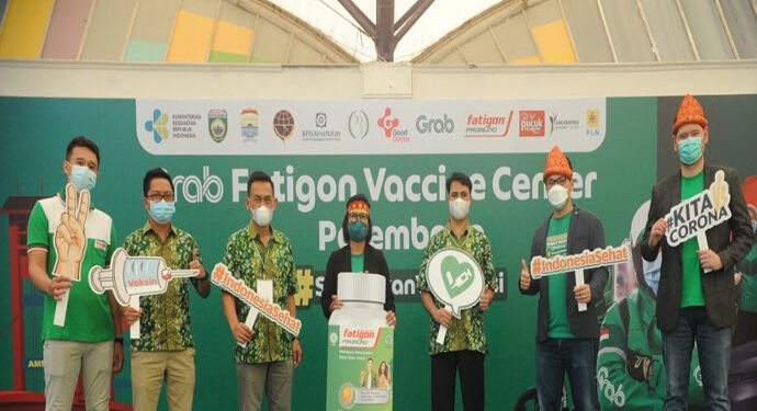 Fatigon, Grab dan Kemenkes Buka Vaccine Center di Palembang